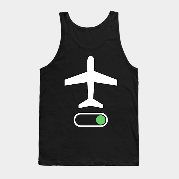 Airplane Mode On Vacation Summer Aviator Travel Tank Top by threefngrs